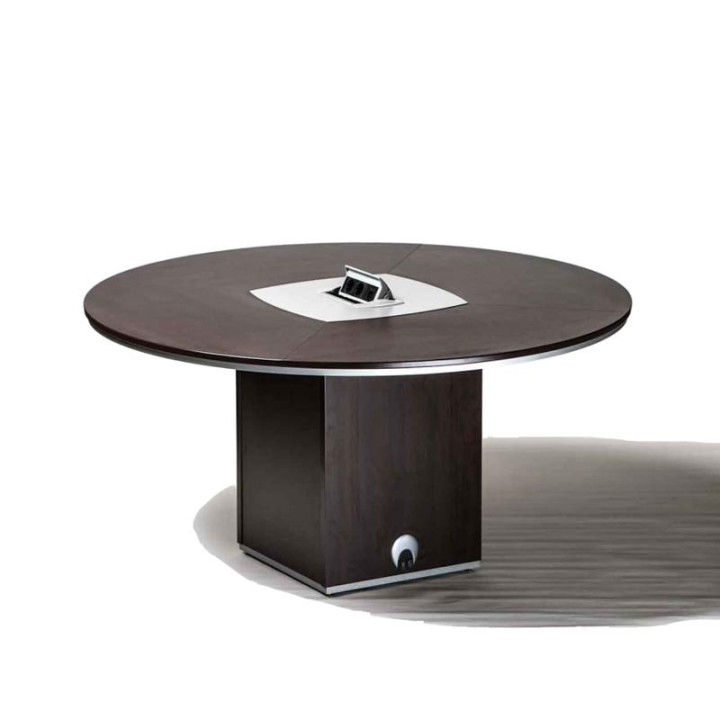 Round meeting table with cube base Model AT by HERPESA - view 2