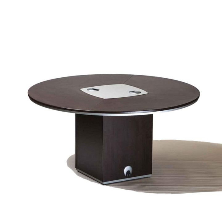 Round meeting table with cube base Model AT by HERPESA - view 3