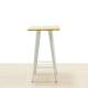 Design high table Mod. TOLB. Steel structure. Elm wood top.