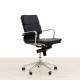 Mod. MISS task chair. Middle Back. Upholstered in imitation leather in white or black.