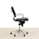 Mod. MISS task chair. Middle Back. Upholstered in imitation leather in white or black.
