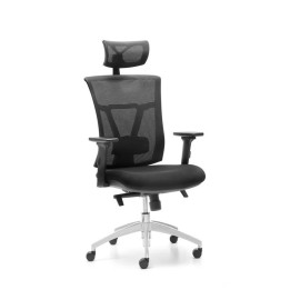 Task chair Mod. ANKARA. Synchro mechanism. adjustable headrest. black colour.
