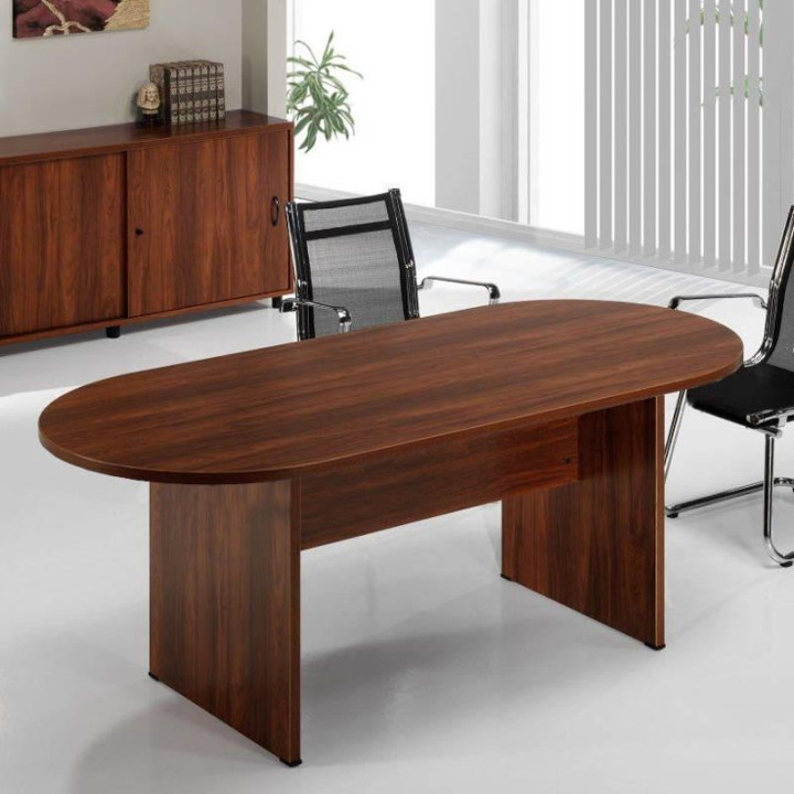 Mesa de reuniones ovalada base H de Euromof