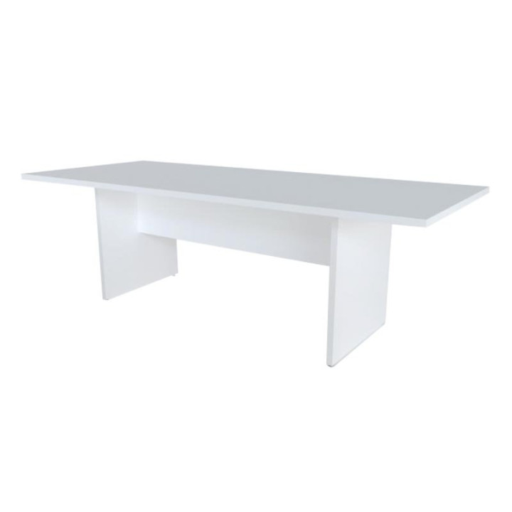 Rectangular meeting table with H base by Euromof. - view 2