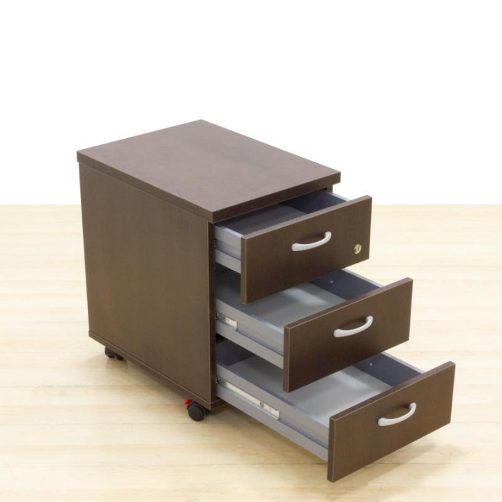 EURO Mobile Pedestal. With Castors and Choice of Wood Finish. - view 9