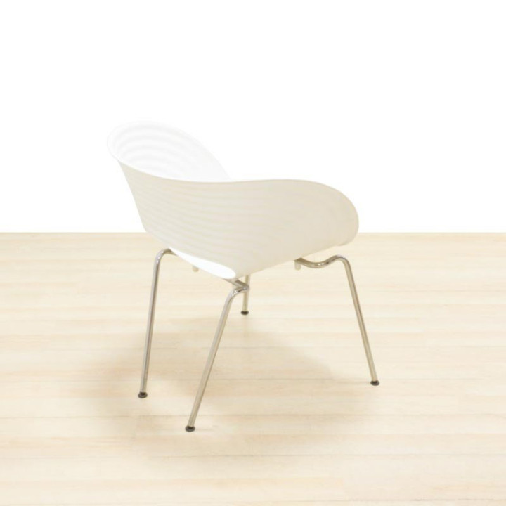 Cadeiras de espera VITRA Mod. TOM VAC. Fabricado em PVC branco ou vermelho. - vista 4