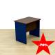 Operative table Mod. TRINITI. Top and skirt made of walnut finish wood. Blue panel legs.
