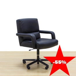 GANSO Mod. Operative armchair. Upholstered in black fabric. Swivel base.