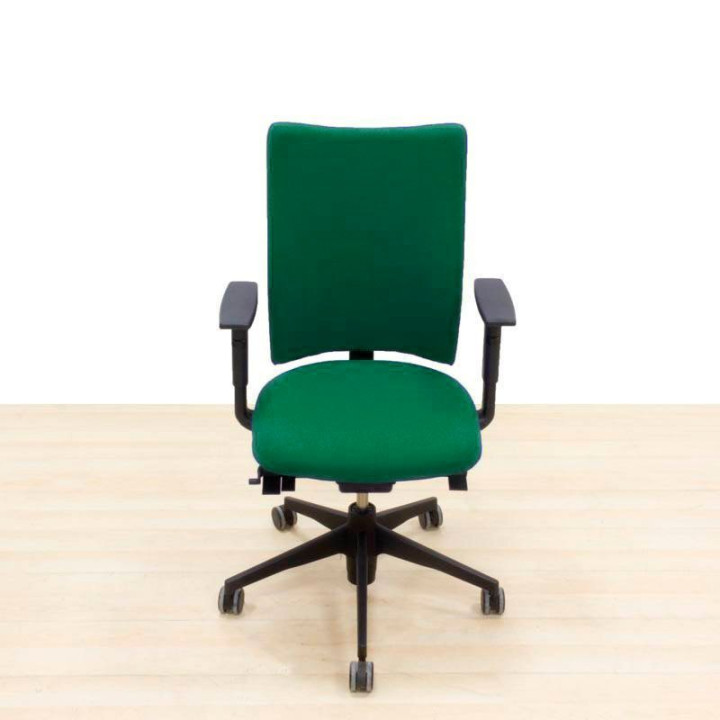 Task chair DYNAMOBEL Mod. KENA. Upholstered in fabric color to choose. With 1D arms.