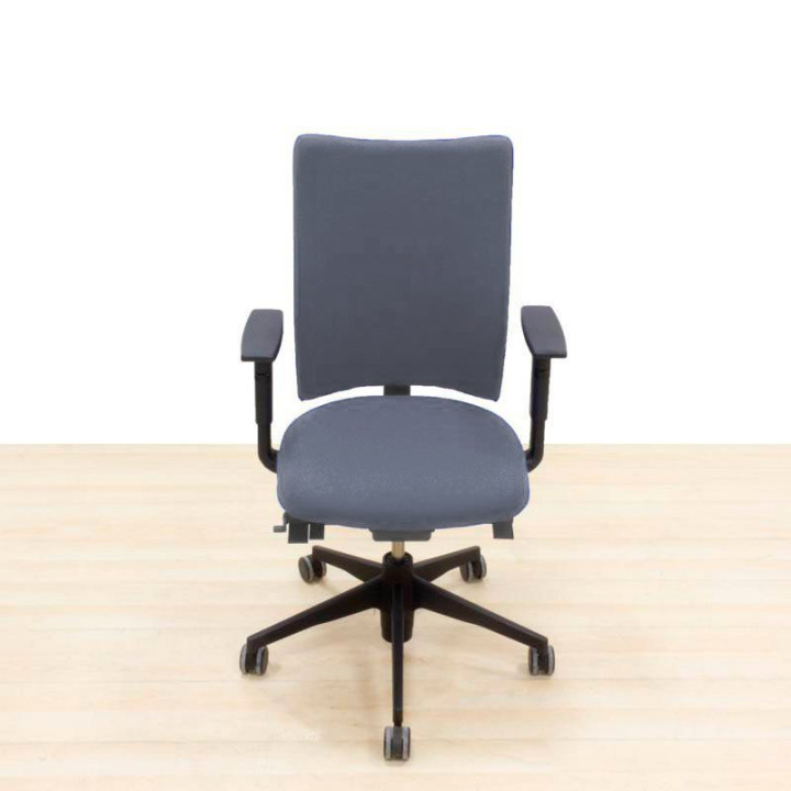 Task chair DYNAMOBEL Mod. KENA. Upholstered in fabric color to choose. With 1D arms.