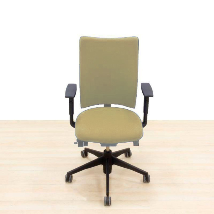 Task chair DYNAMOBEL Mod. KENA. Upholstered in fabric color to choose. With 1D arms.
