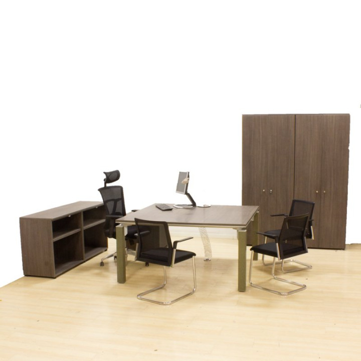 Office PERMASA Mod. AGORA. Cabinets, table and chest of drawers. Wenge finish. - view 14