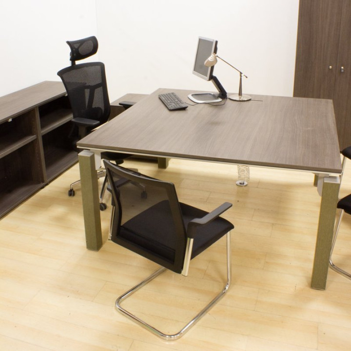 Office PERMASA Mod. AGORA. Cabinets, table and chest of drawers. Wenge finish. - view 15