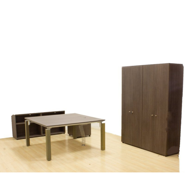 Office PERMASA Mod. AGORA. Cabinets, table and chest of drawers. Wenge finish. - view 2
