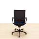 Task chair GIL ESTEVEZ Mod. KIK. Upholstered in light blue fabric. Mesh back.