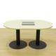 Oval meeting table Mod. OVAL. Lid made of off-white.