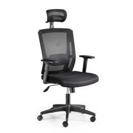 Silla Operativa Mod. Sofia Gn. Cabecero regulable color negro. vista 2