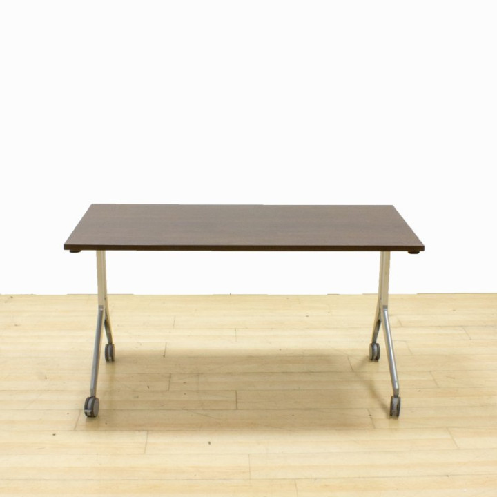 Mesa Dobrável JG Mod.Plex2. Tampo confeccionado em acabamento Wengue. - vista 3