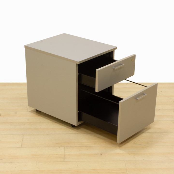 Actiu mobile drawer unit Mod. Cube. Made of gray finished wood. 1 Drawer + file. - view 3