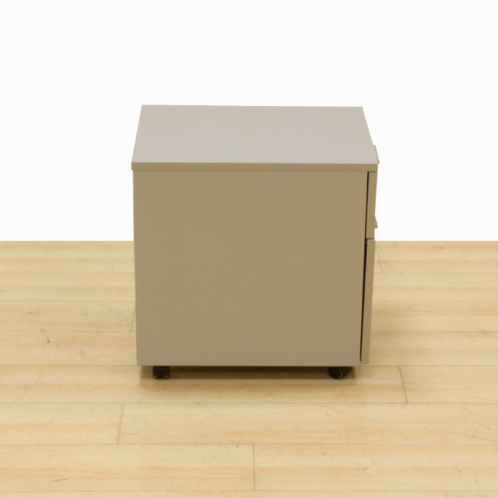 Bloco de gavetas móvel Actiu Mod. Cube. Fabricado em madeira com acabamento cinza. 1 gaveta + arquivo. - vista 4