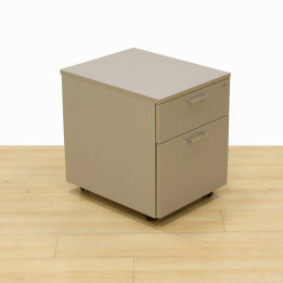 Cajonera Móvil Actiu Mod. CUBO. Fabricada en madera acabado Gris. 1 Cajón + archivo. vista 2