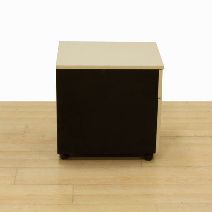 ACTIU mobile drawer unit Mod. CUBO. Made of black and beige finished wood. 1 drawer + file.