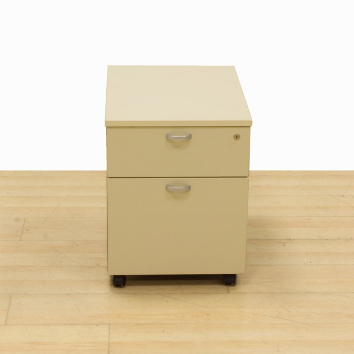 ACTIU mobile drawer unit Mod. CUBO. Made of black and beige finished wood. 1 drawer + file.