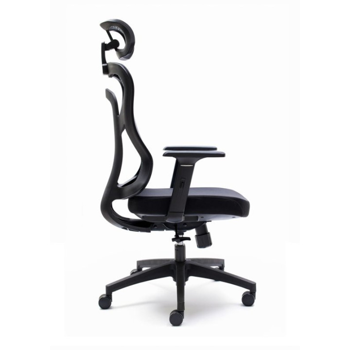 CALI Mod. Chair, with Headboard and in Black. - view 2