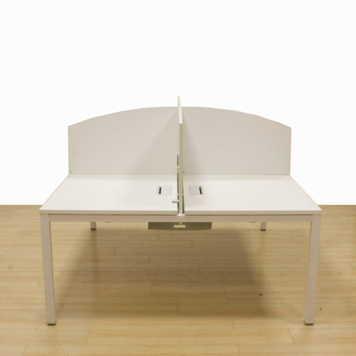 Banco com 4 ou 8 lugares BORDONABE Mod. COMPACT em acabamento Branco.