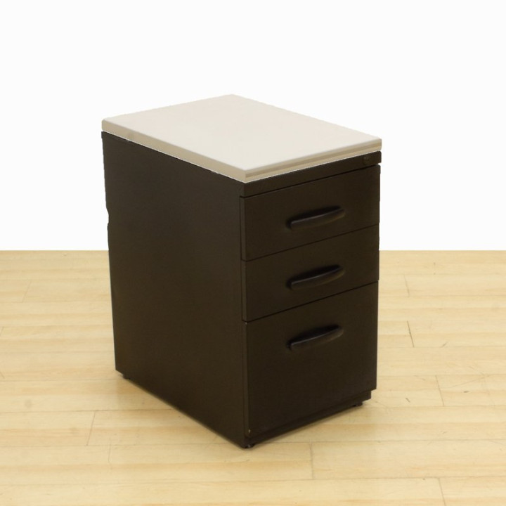 Complementary drawer unit JG Mod. HIGH. Made of black metal. 2 drawers and file.