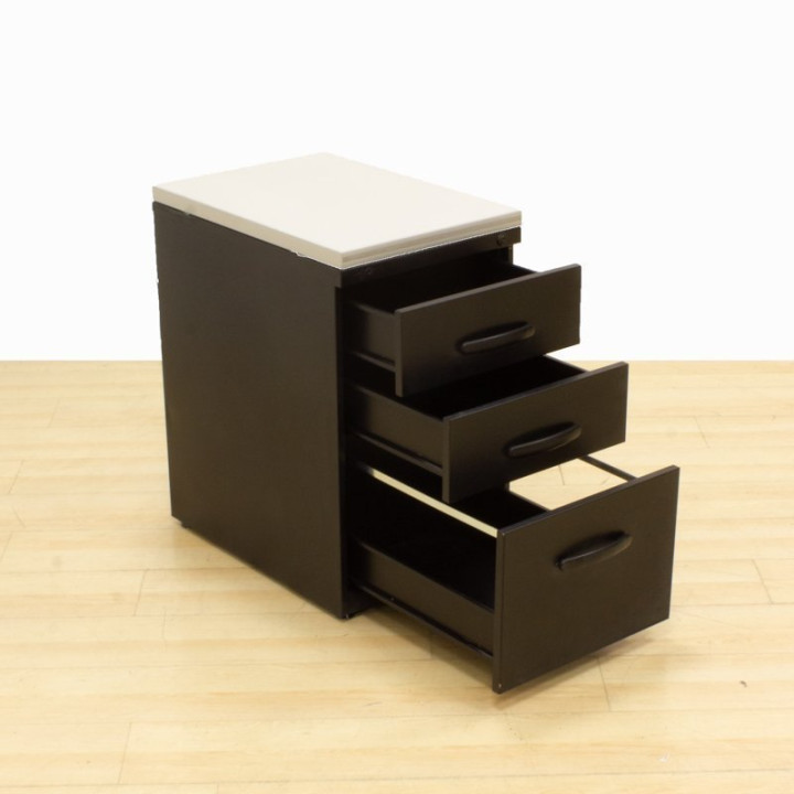 Complementary drawer unit JG Mod. HIGH. Made of black metal. 2 drawers and file.