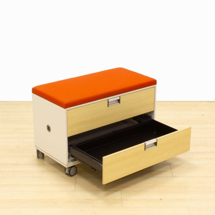 Gaveta móvel de assento STEELCASE Mod. TAP. Fabricado em madeira branca. - vista 4