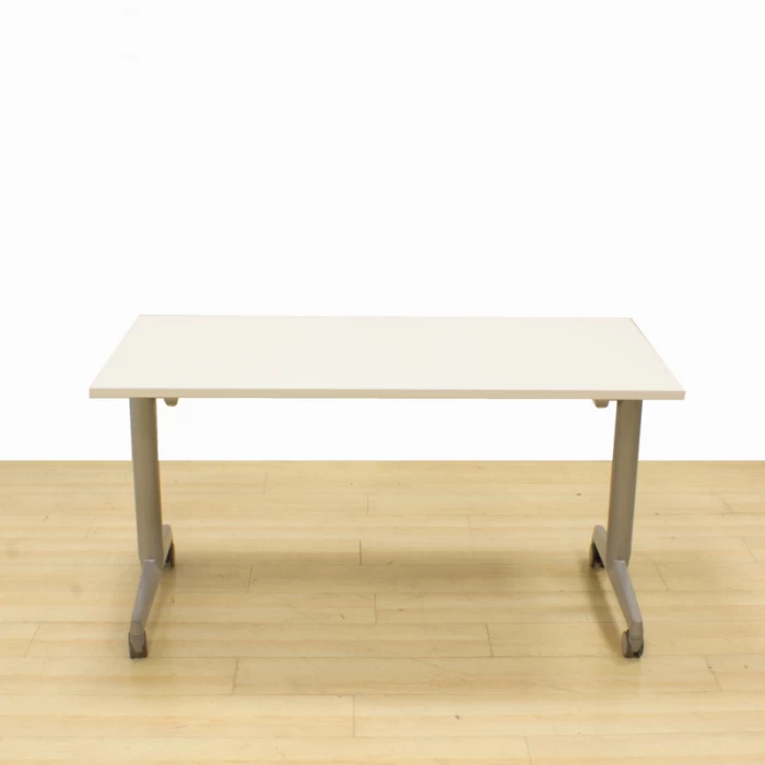 STEELCASE Folding Table Mod. PLEX. Lid made in White finish.