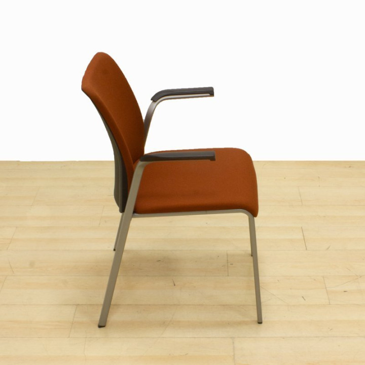 Silla confidente STEELCASE Mod. EASTSIDE. Fabricada tapizado color Teja. vista 5
