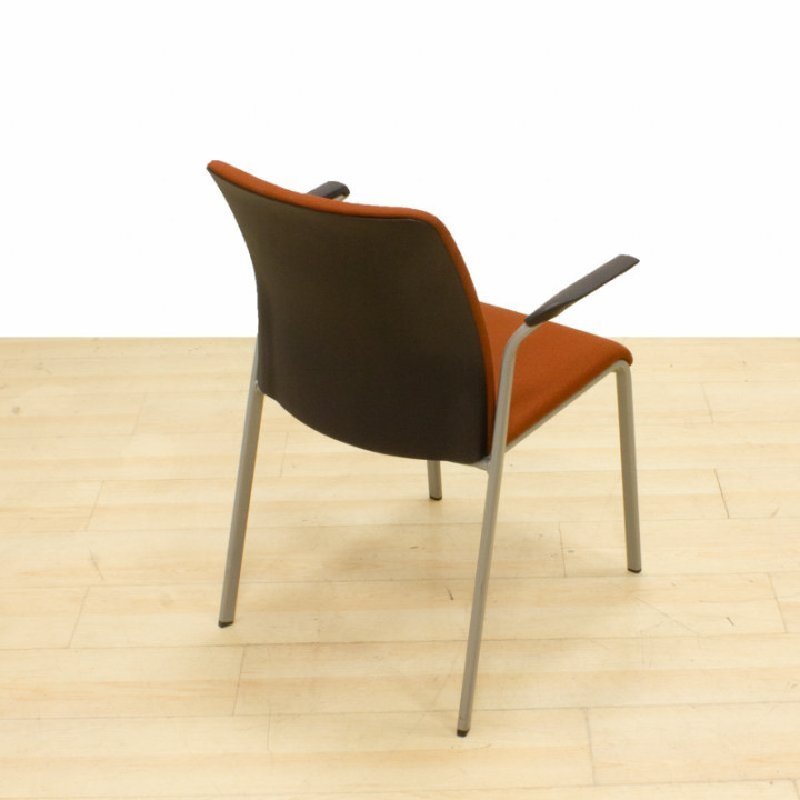 Silla confidente STEELCASE Mod. EASTSIDE. Fabricada tapizado color Teja. vista 6