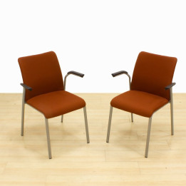 Silla confidente STEELCASE Mod. EASTSIDE. Fabricada tapizado color Teja. vista 2