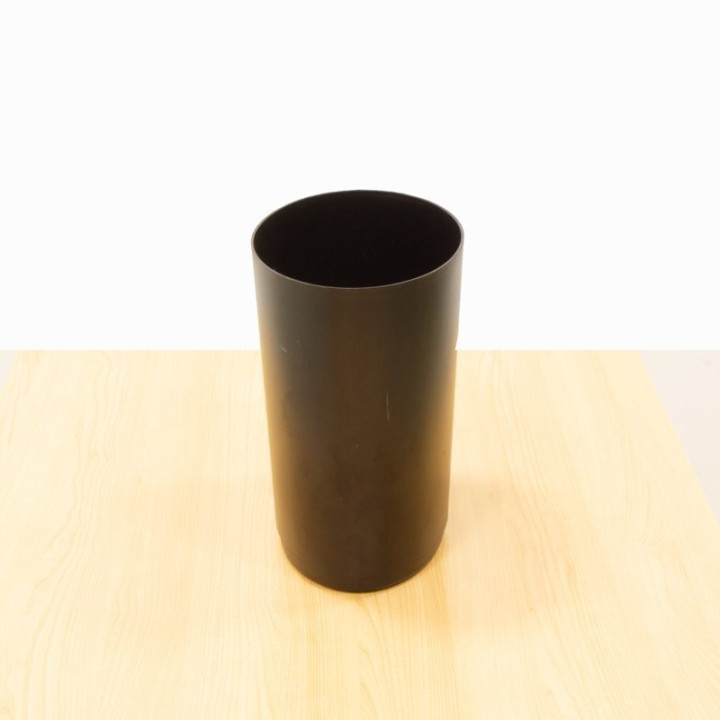 Lixeira Mod. OVAL. Fabricado em PVC preto. - vista 3