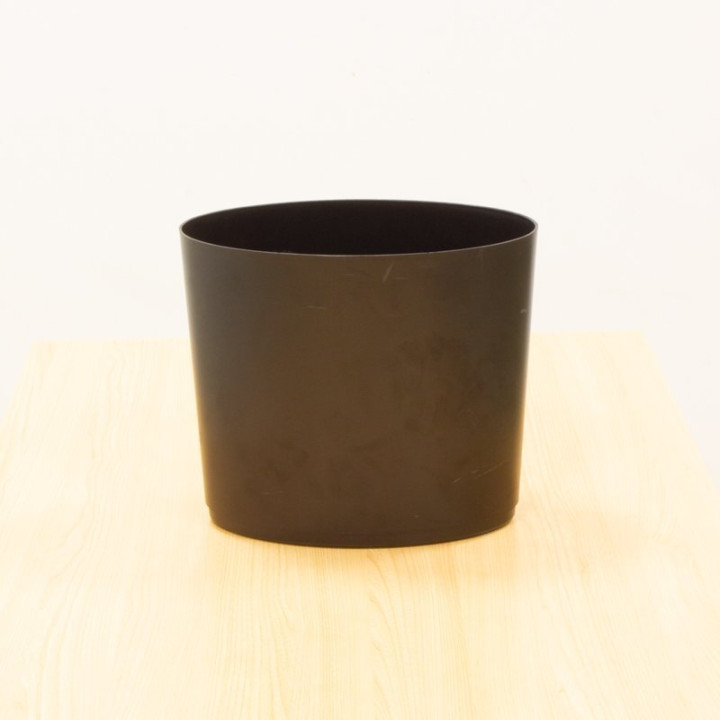 Trash can Mod. OVAL. Made of black PVC. - view 2