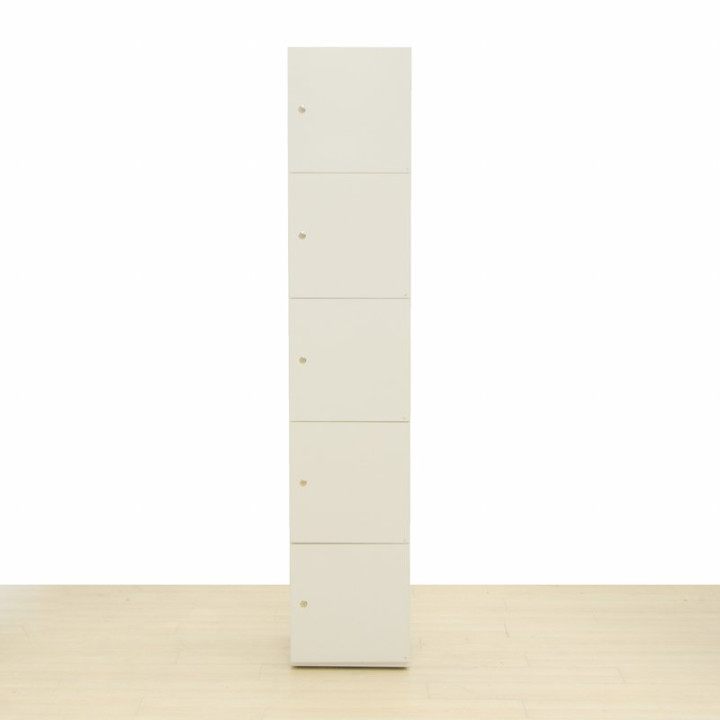 Armário de 5 portas Mod. STEELCASE, fabricado em aço BRANCO. Portas em melamina. - vista 1