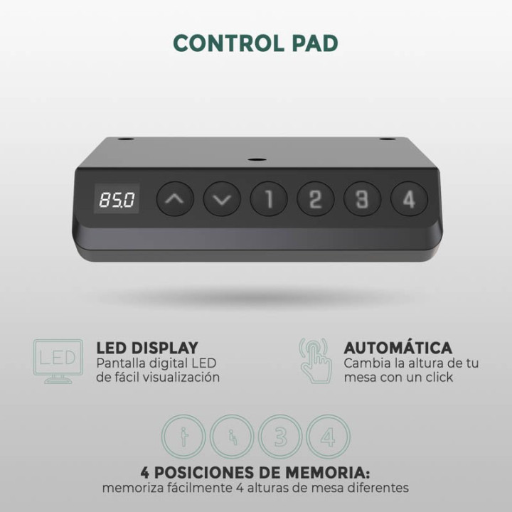 Mesa Elevable NOMA mod SIGLE.Regulación eléctrica en altura. Tapa fabricada en madera color elegir vista 15