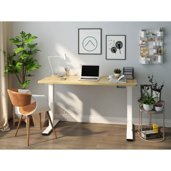 Mesa Elevable NOMA mod DUAL. Regulación eléctrica en altura. Tapa fabricada en madera color elegir vista 17