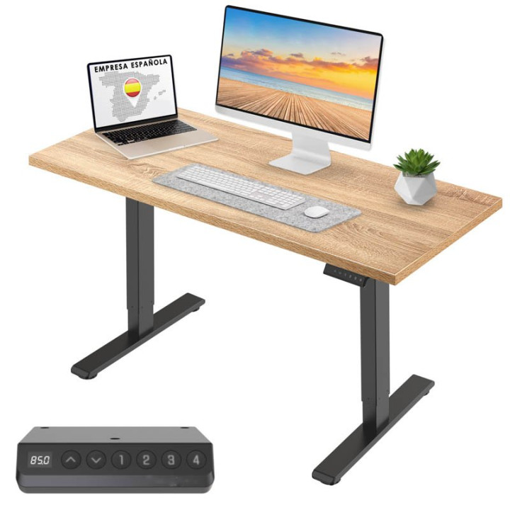 Mesa Elevable NOMA mod SIGLE.Regulación eléctrica en altura. Tapa fabricada en madera color elegir vista 8