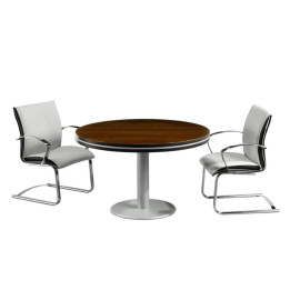 Buy COLINA round meeting table with cylindrical base from EUROMOF