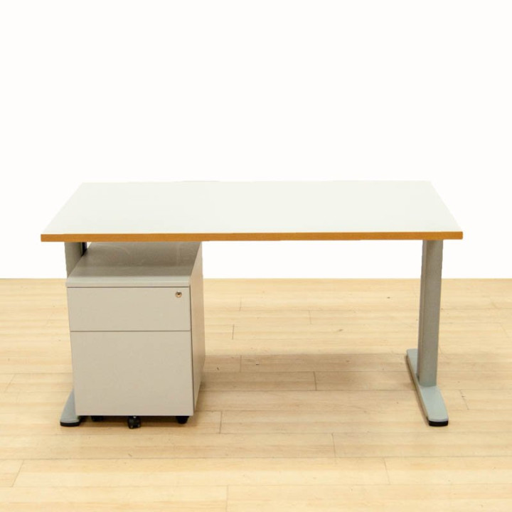Offer €179 Permasa Gray Sled Table and Drawers 140 cm.