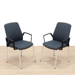 Silla Confidente Buddy Is3 de Interstuhl Tapizado en gris. vista 2