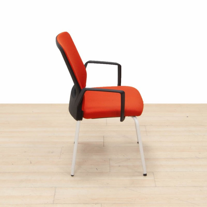 Interstuhl Buddy Is3 Visitor Chair, Orange Upholstery. - view 4