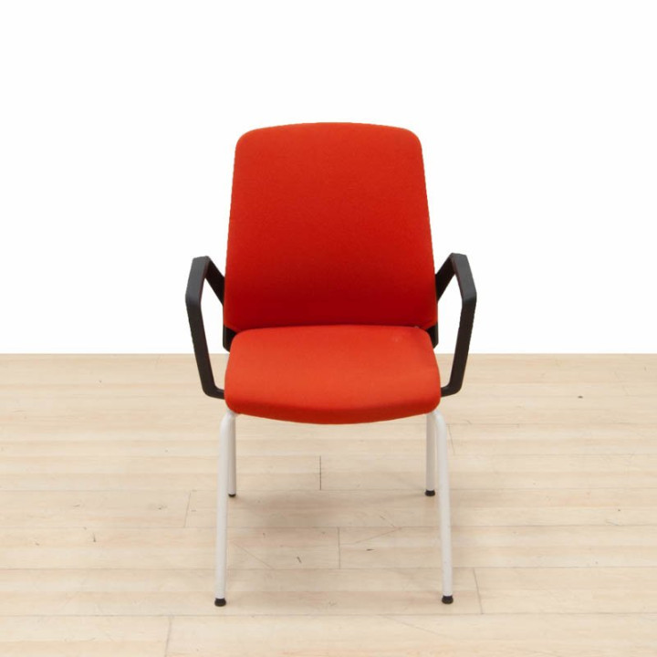 Interstuhl Buddy Is3 Visitor Chair, Orange Upholstery. - view 2