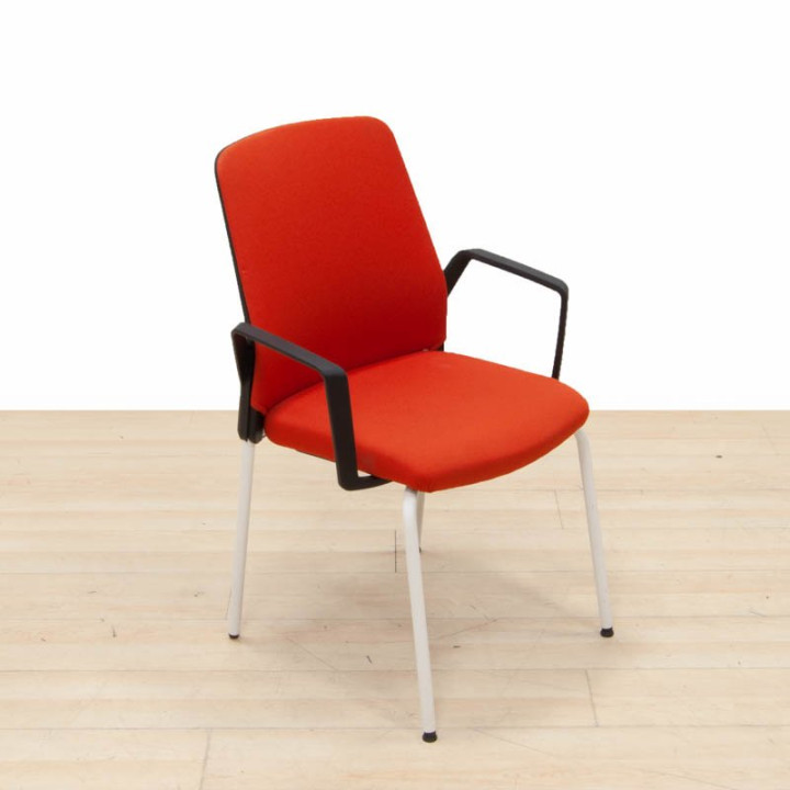 Interstuhl Buddy Is3 Visitor Chair, Orange Upholstery. - view 3