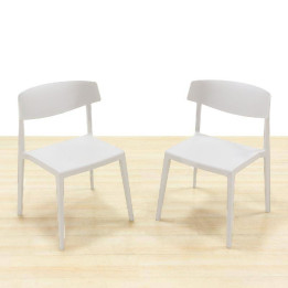 Cadeira de confiança ACTIU Mod. WING. Fabricado em PVC cinza. Empilhável.