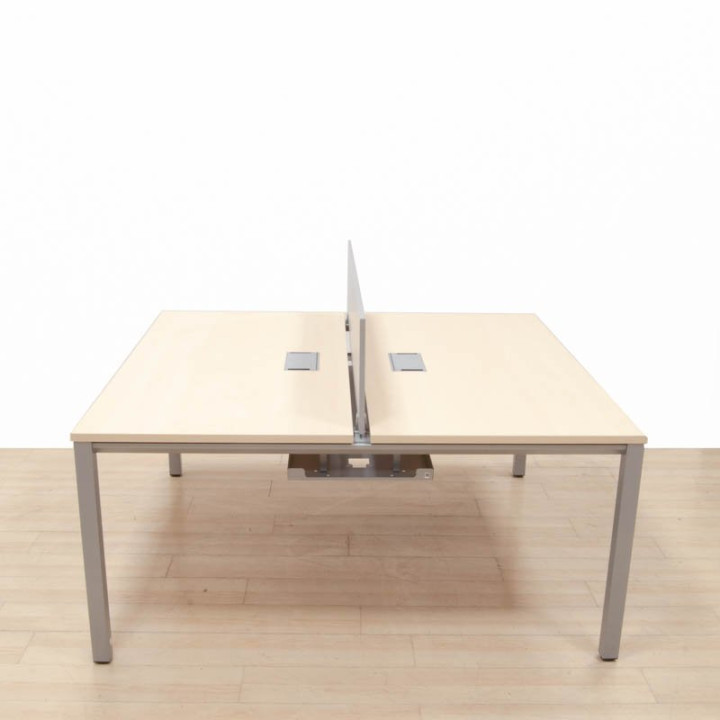 ACTIU VITAL PLUS Double Workstation. Maple-Finish Tops, 160 cm. - view 3